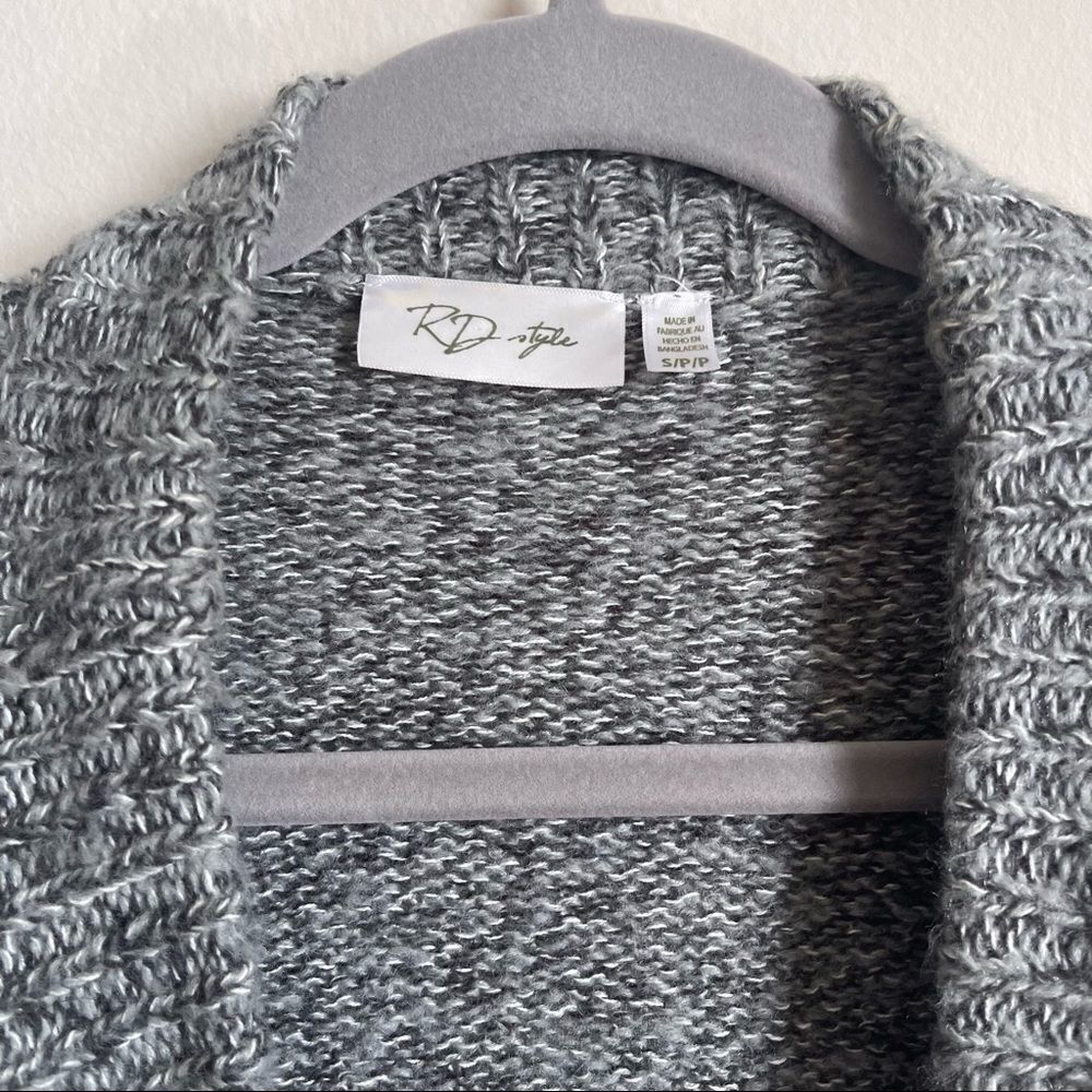 Rd Style Stitch Fix Gray Colorblock Drape Open Ca… - image 3